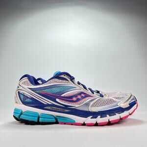 Saucony Guide 8 White Blue Lace Up Training Running Shoes S10256-1 Womens Size 9